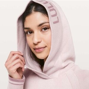 Lululemon Womens Soothe Away Hoodie Sweater Pink Bliss Copper Coil size 10 NWOT